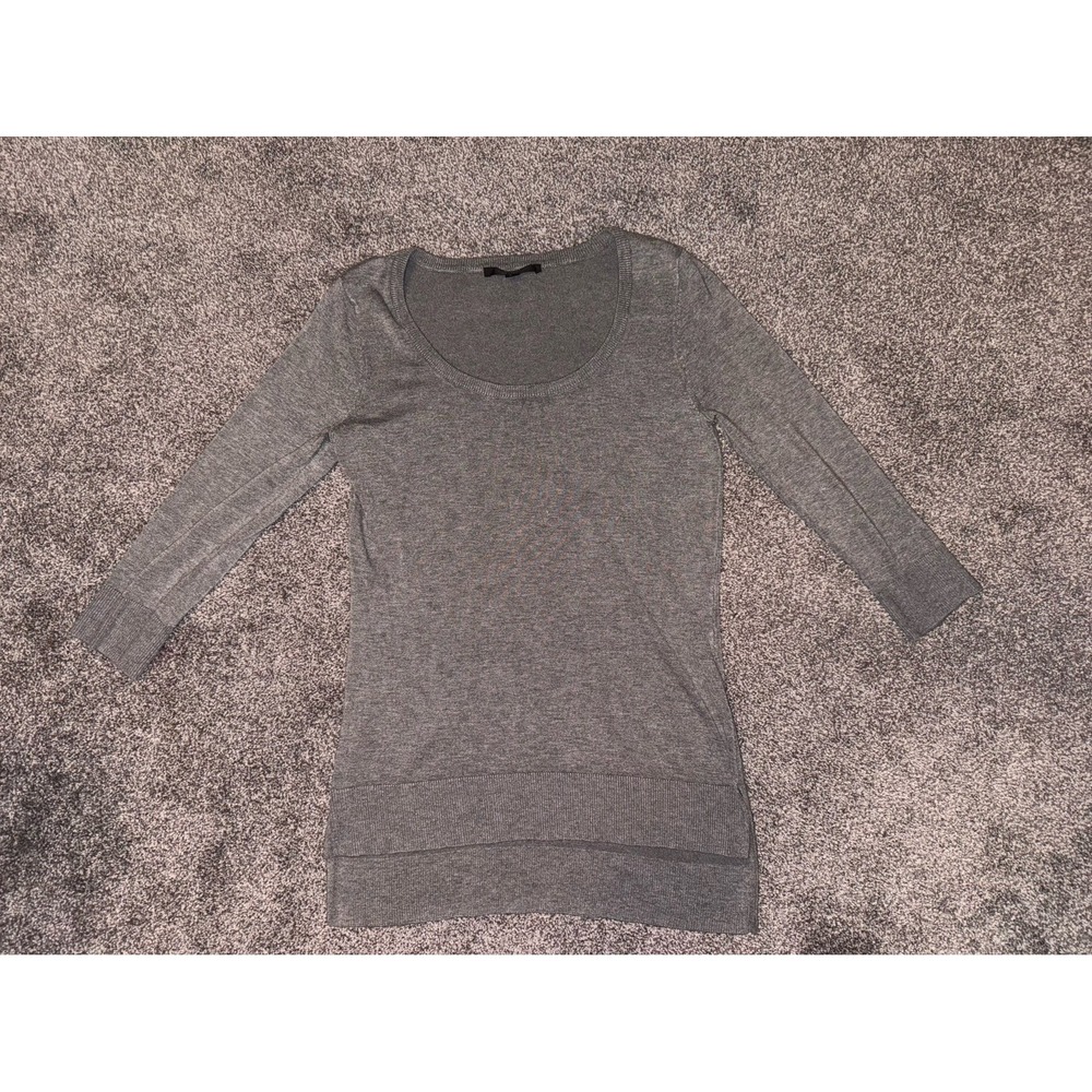 Cyrus Women's Light Gray Half-Sleeve Sweater